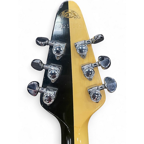 Vintage 1985 Gibson Rudolph Schenker Flying V Black and White Solid Body Electric Guitar