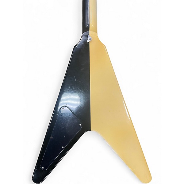 Vintage 1985 Gibson Rudolph Schenker Flying V Black and White Solid Body Electric Guitar