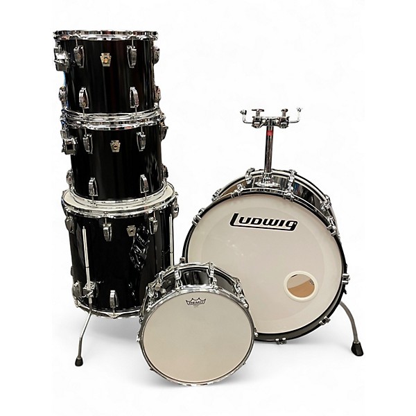 Used Ludwig 5 Piece Classic Maple Black Drum Kit