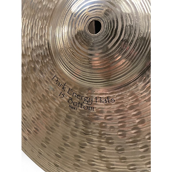 Used Paiste 15in Signature Dark Energy Hi Hat MK I Bottom Cymbal