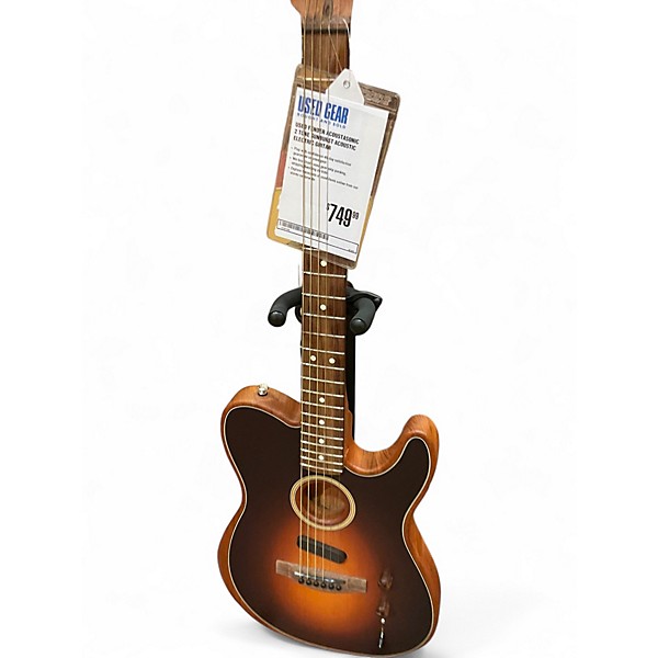 Used Fender ACOUSTASONIC 2 Tone Sunburst Acoustic Electric Guitar