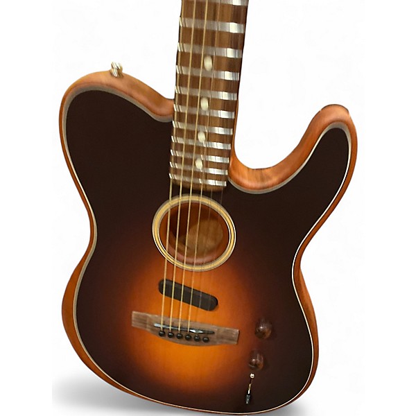 Used Fender ACOUSTASONIC 2 Tone Sunburst Acoustic Electric Guitar