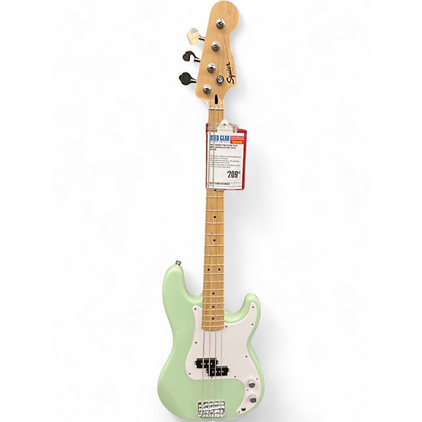 Used Squier Precision Bass mint green Electric Bass Guitar