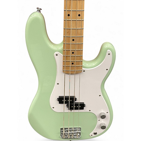 Used Squier Precision Bass mint green Electric Bass Guitar
