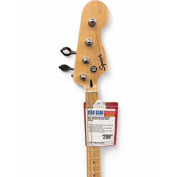 Used Squier Precision Bass mint green Electric Bass Guitar