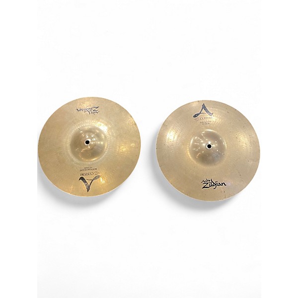 Used Zildjian 13in A Custom Hi Hat Pair Cymbal
