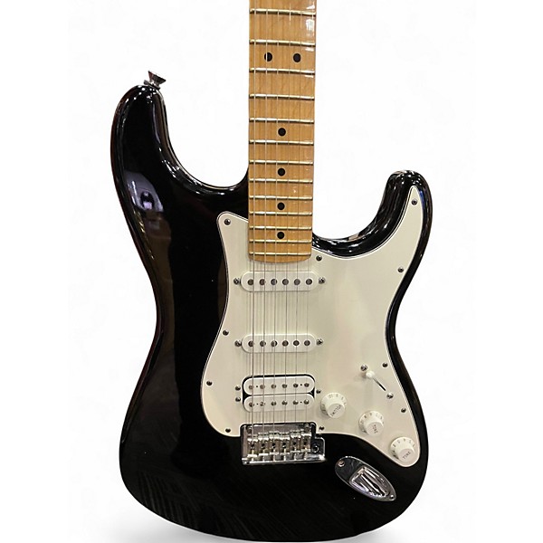Used 2010 Fender Standard Stratocaster HSS Black Solid Body Electric Guitar