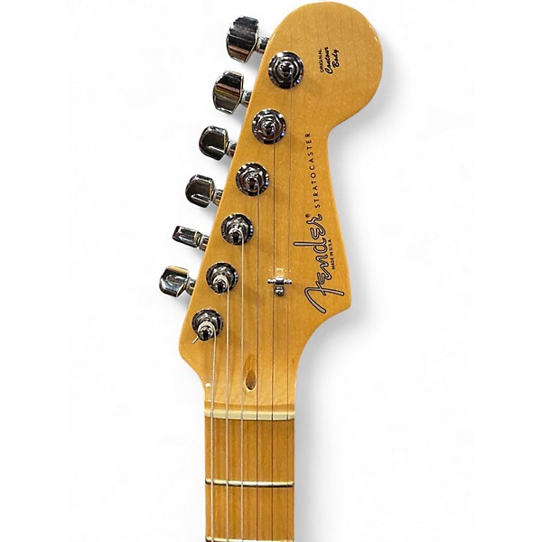 Used 2010 Fender Standard Stratocaster HSS Black Solid Body Electric Guitar