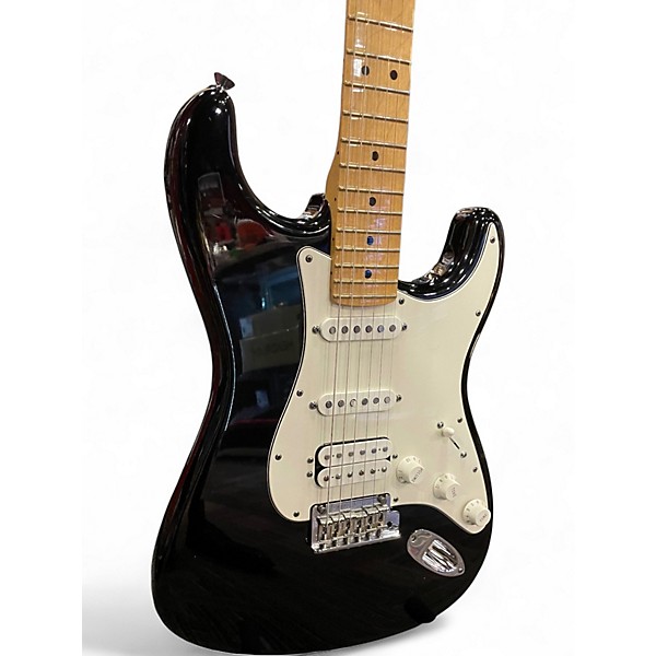 Used 2010 Fender Standard Stratocaster HSS Black Solid Body Electric Guitar