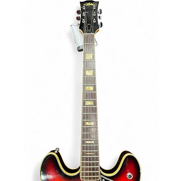 Used 1970s Aria 5210T 3 Tone Sunburst Hollow Body Electric Guitar
