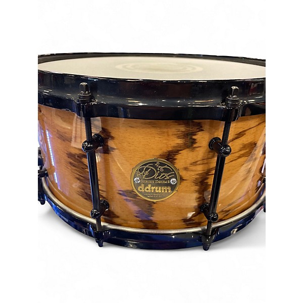Used ddrum 14in Dios Series Zebra Wood Drum
