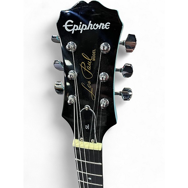 Used 2018 Epiphone Les Paul SL Cerulean Blue Solid Body Electric Guitar