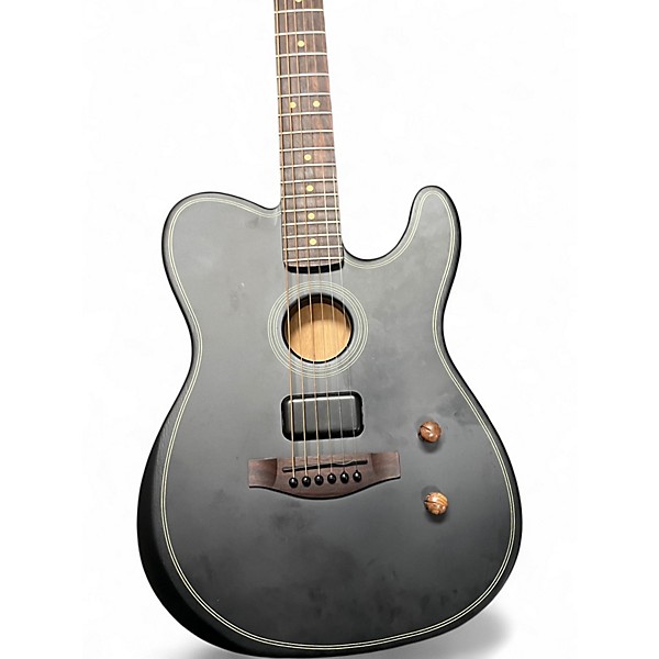 Used 2025 Fender Acoustasonic Player Telecaster Black Acoustic Electric Guitar