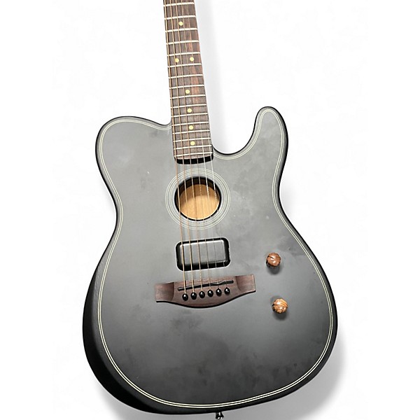 Used 2025 Fender Acoustasonic Player Telecaster Black Acoustic Electric Guitar