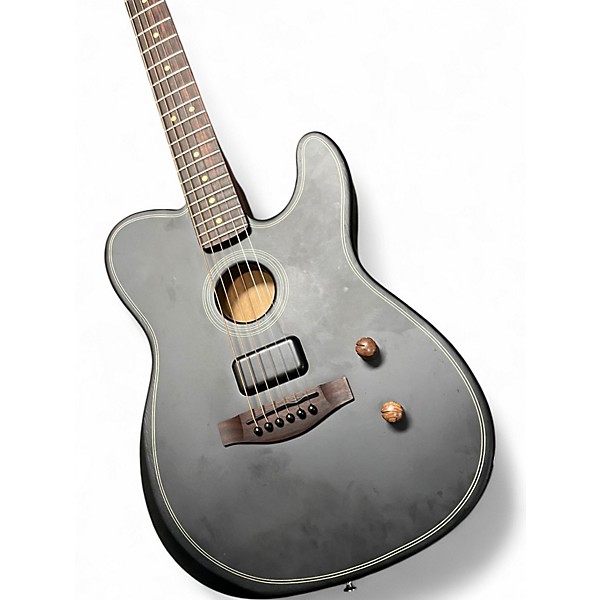 Used 2025 Fender Acoustasonic Player Telecaster Black Acoustic Electric Guitar