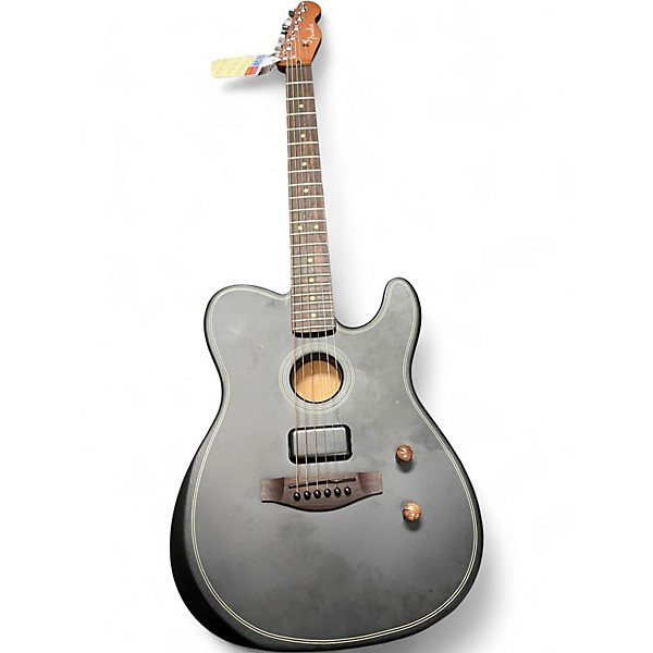 Used 2025 Fender Acoustasonic Player Telecaster Black Acoustic Electric Guitar