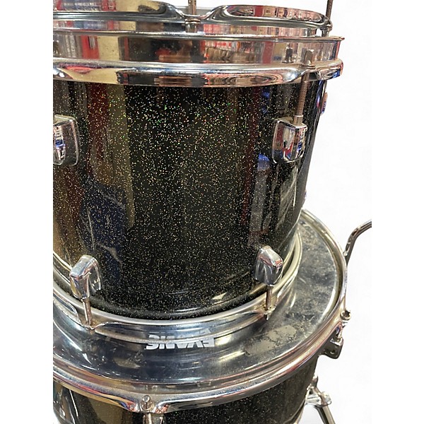 Used Pearl 4 Piece Forum BLACK SPARKLE Drum Kit