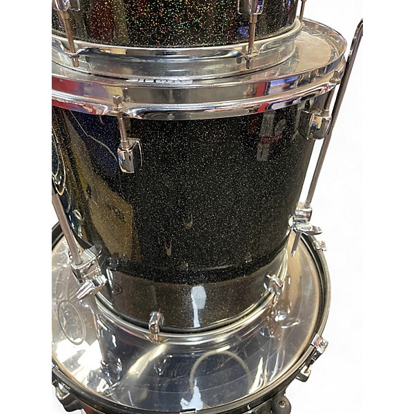 Used Pearl 4 Piece Forum BLACK SPARKLE Drum Kit