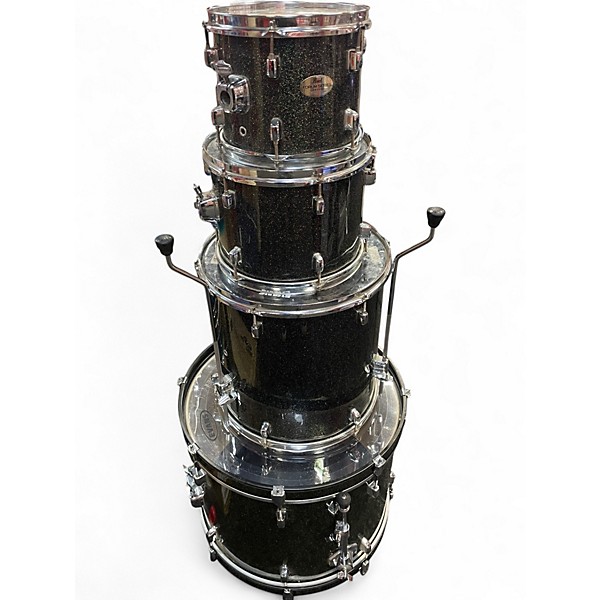 Used Pearl 4 Piece Forum BLACK SPARKLE Drum Kit