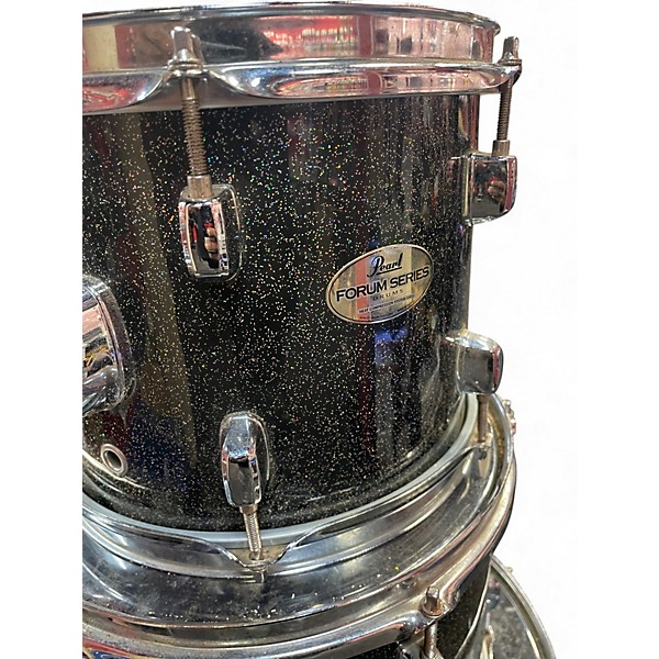 Used Pearl 4 Piece Forum BLACK SPARKLE Drum Kit