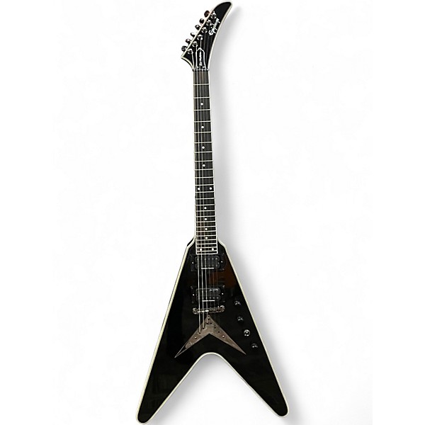 Used Epiphone DAVE MUSTAINE FLYING V BLACK METALLIC Solid Body Electric Guitar