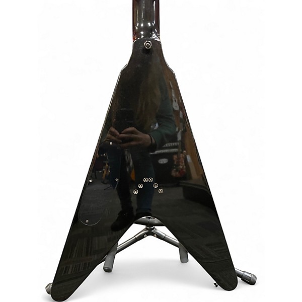 Used Epiphone DAVE MUSTAINE FLYING V BLACK METALLIC Solid Body Electric Guitar