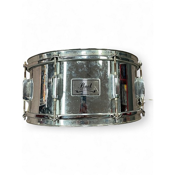 Used Pearl 14in Steel Shell Snare Chrome Drum