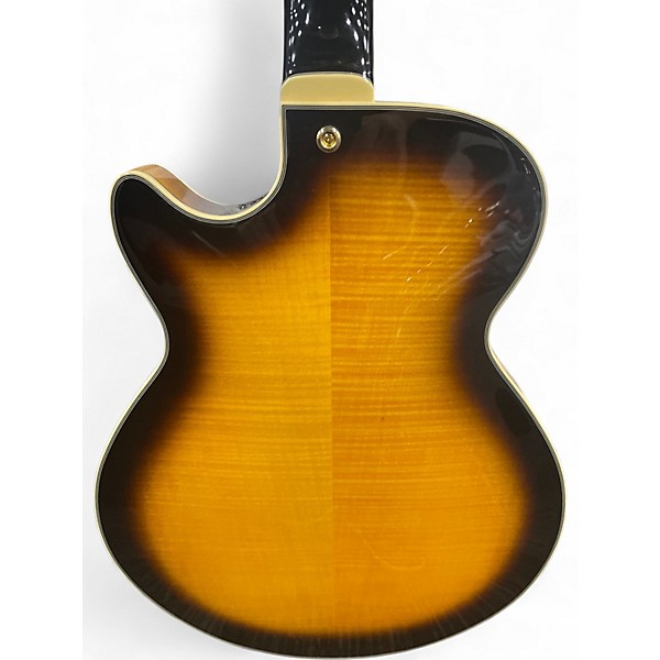 Used D'Angelico EX-SS 2 Tone Sunburst Hollow Body Electric Guitar