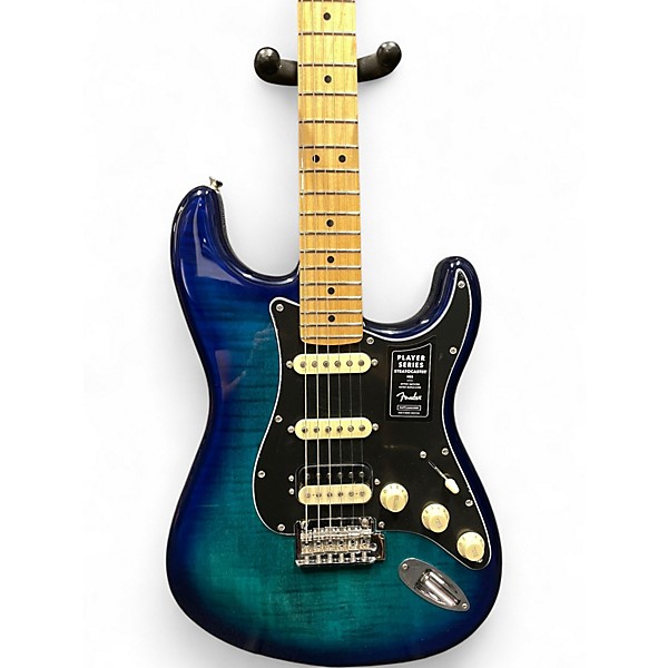Used 2022 Fender Player Stratocaster HSS Plus Top Blue Burst Solid Body Electric Guitar