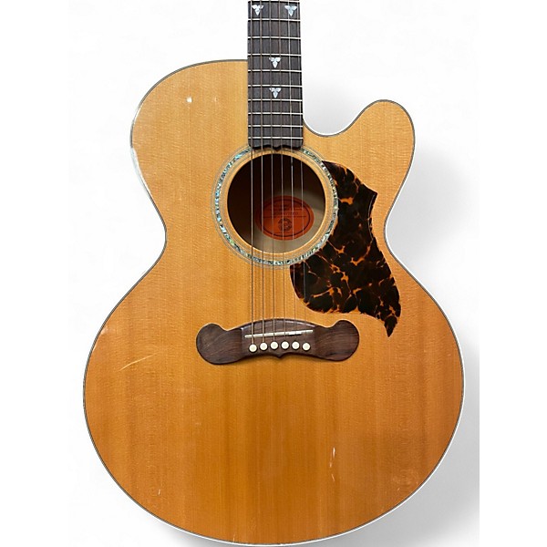 Used Gibson J-180EC Natural Acoustic Electric Guitar