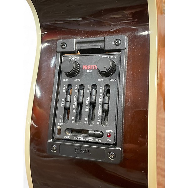 Used Gibson J-180EC Natural Acoustic Electric Guitar