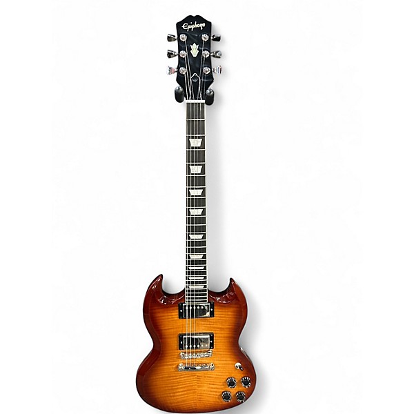 Used 2021 Epiphone SG Modern Figured Sunburst Solid Body Electric Guitar