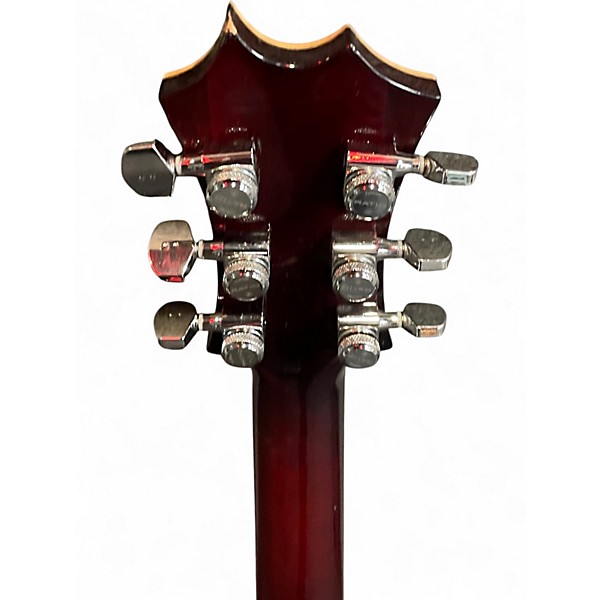 Used Maxey Green Street 3 Tone Sunburst Hollow Body Electric Guitar