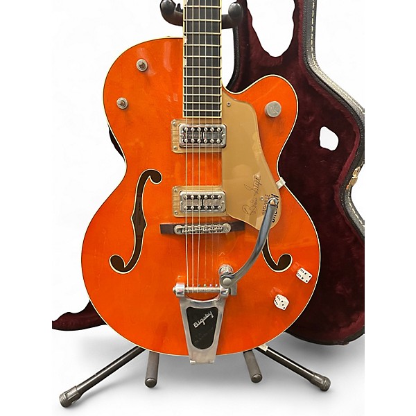 Used Gretsch Guitars G6120SSLVO Brian Setzer Signature Orange Hollow Body Electric Guitar