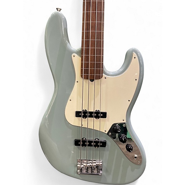 Used 2017 Fender American Professional Jazz Bass STORM GRAY Electric Bass Guitar