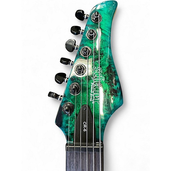 Used Schecter Guitar Research CR-6 Aquaburst Solid Body Electric Guitar