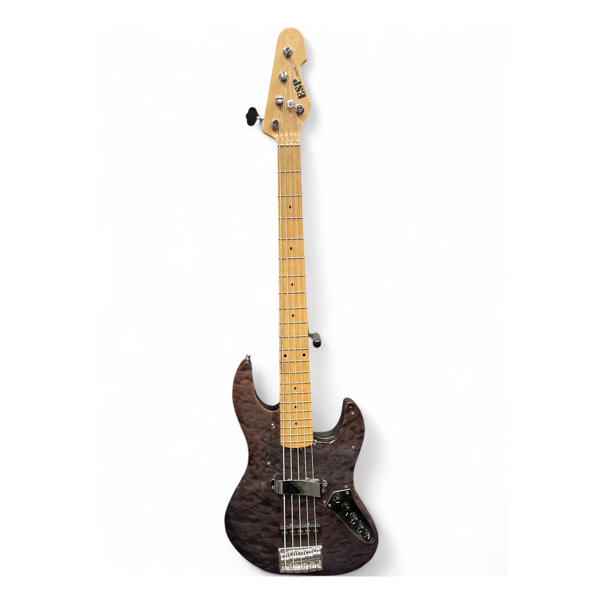 Used 2012 ESP AMAZE SL5 CTM OB INDIGO PURPLE Electric Bass Guitar