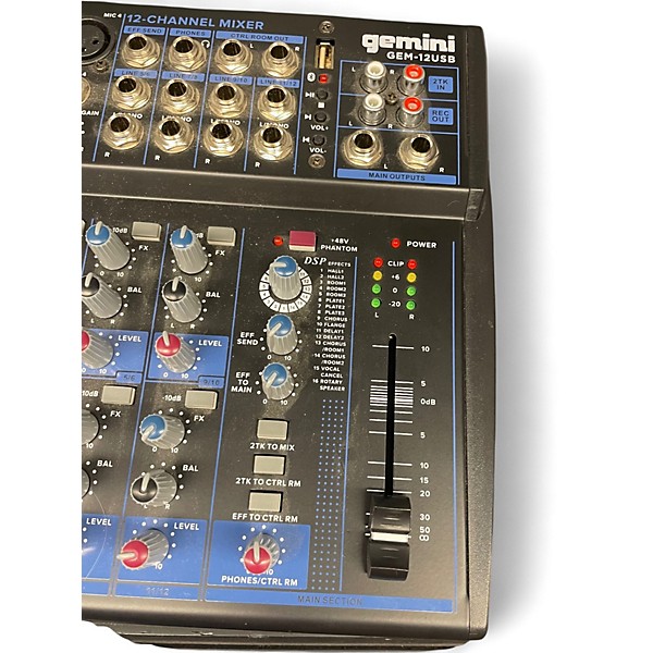 Used Gemini GEM-12USB Powered Mixer