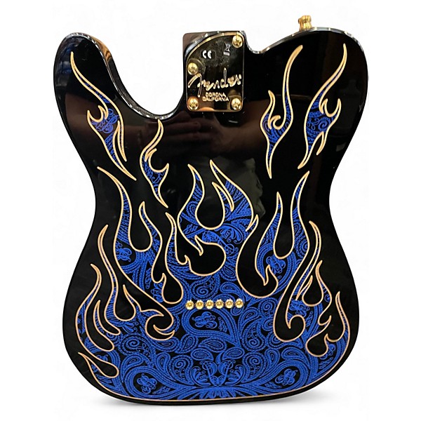 Used Fender Artist Series James Burton Telecaster Blue Paisley Flames Solid Body Electric Guitar