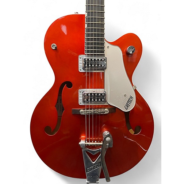 Used 2008 Gretsch Guitars BRIAN G6120SHTTV Metallic Orange Hollow Body Electric Guitar