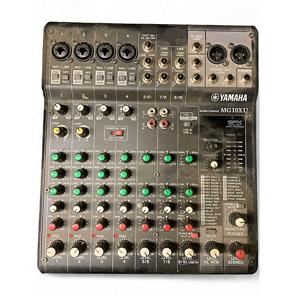Used Yamaha MG10XU 10 Channel Mixer with Effects Unpowered Mixer