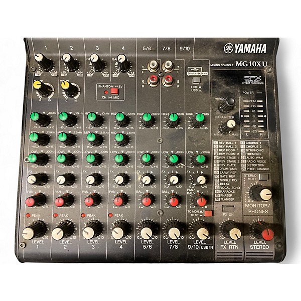 Used Yamaha MG10XU 10 Channel Mixer with Effects Unpowered Mixer