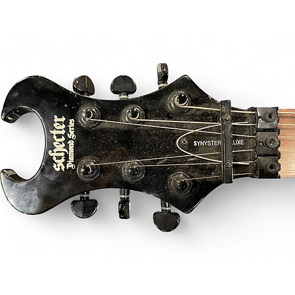 Used Schecter Guitar Research Synester Synyster Deluxe  Black Solid Body Electric Guitar