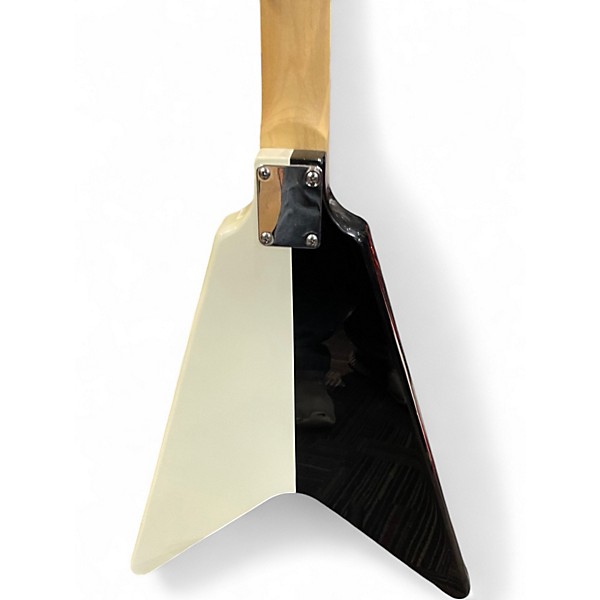 Used Galveston V STYLE GUITAR Black and White Solid Body Electric Guitar