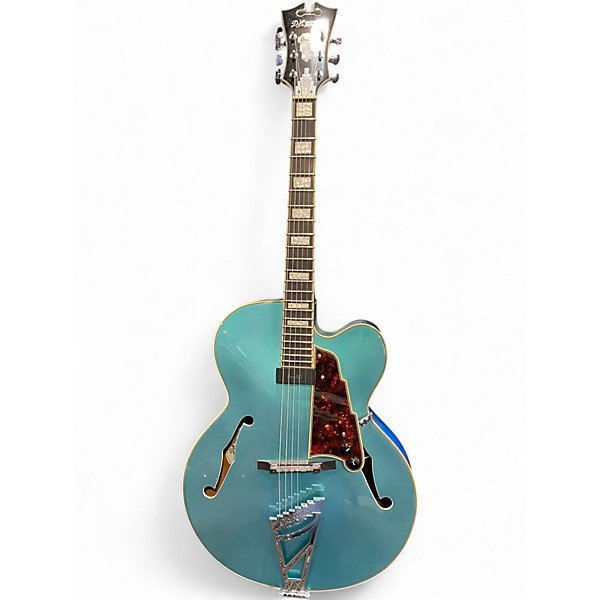 Used D'Angelico DAPEXL10 teal Hollow Body Electric Guitar