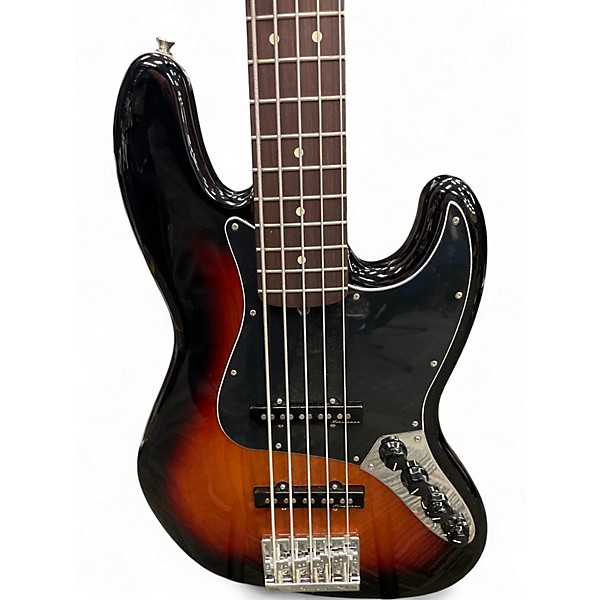 Used 2025 Fender PLAYER II MODIFIED JAZZ V 3 Color Sunburst Electric Bass Guitar