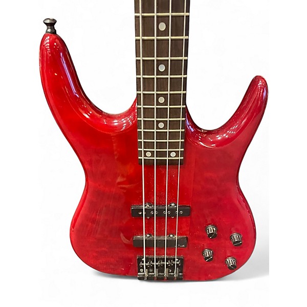 Used Ken Smith Burner Crimson Red Trans Electric Bass Guitar