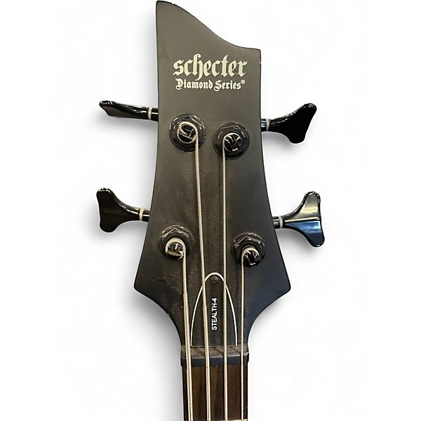 Used Schecter Guitar Research STEATH-4 Black Electric Bass Guitar