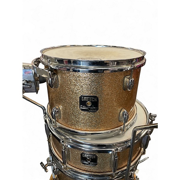 Used Gretsch Drums 4 Piece Catalina Club Series Metallic Gold Drum Kit