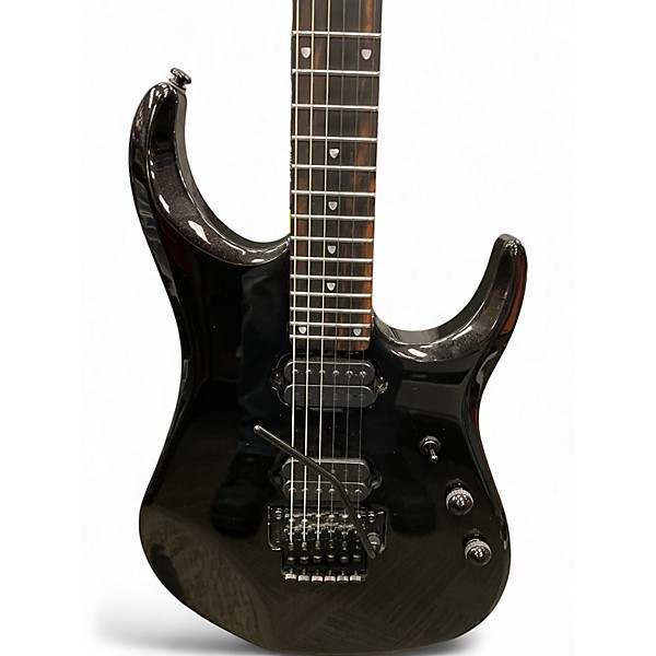 Used Ernie Ball Music Man JP16 John Petrucci Signature Family Reserve Black Sparkle Solid Body Electric Guitar